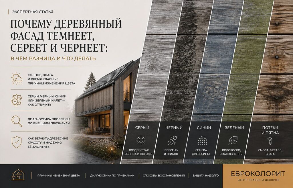 Дерево потемнело: что делать? новье
